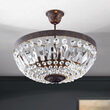 Plafoniera clasica semicristale 3xE14/40W, Arila DL 7-487/3 Antik/Kristall Orion